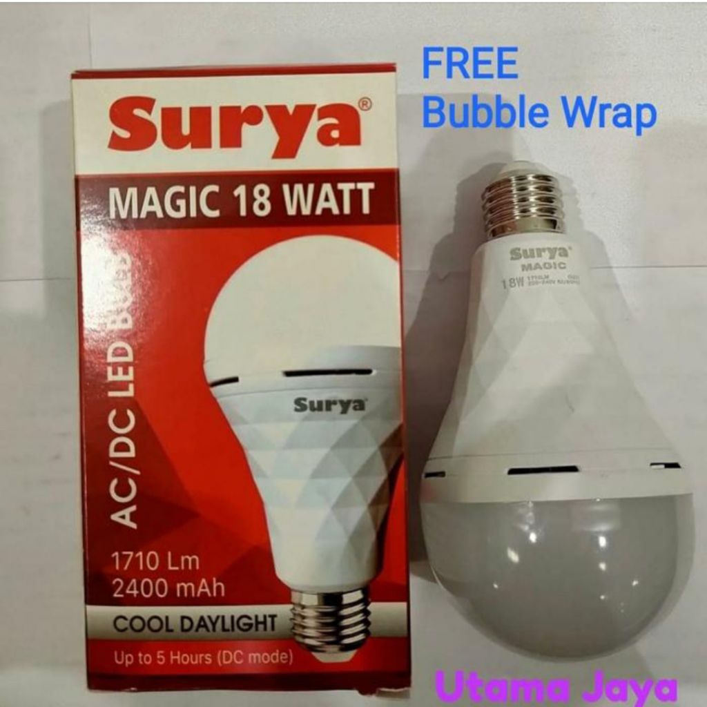Lampu LED Emergency Murah ACDC Surya Magic 18 Watt