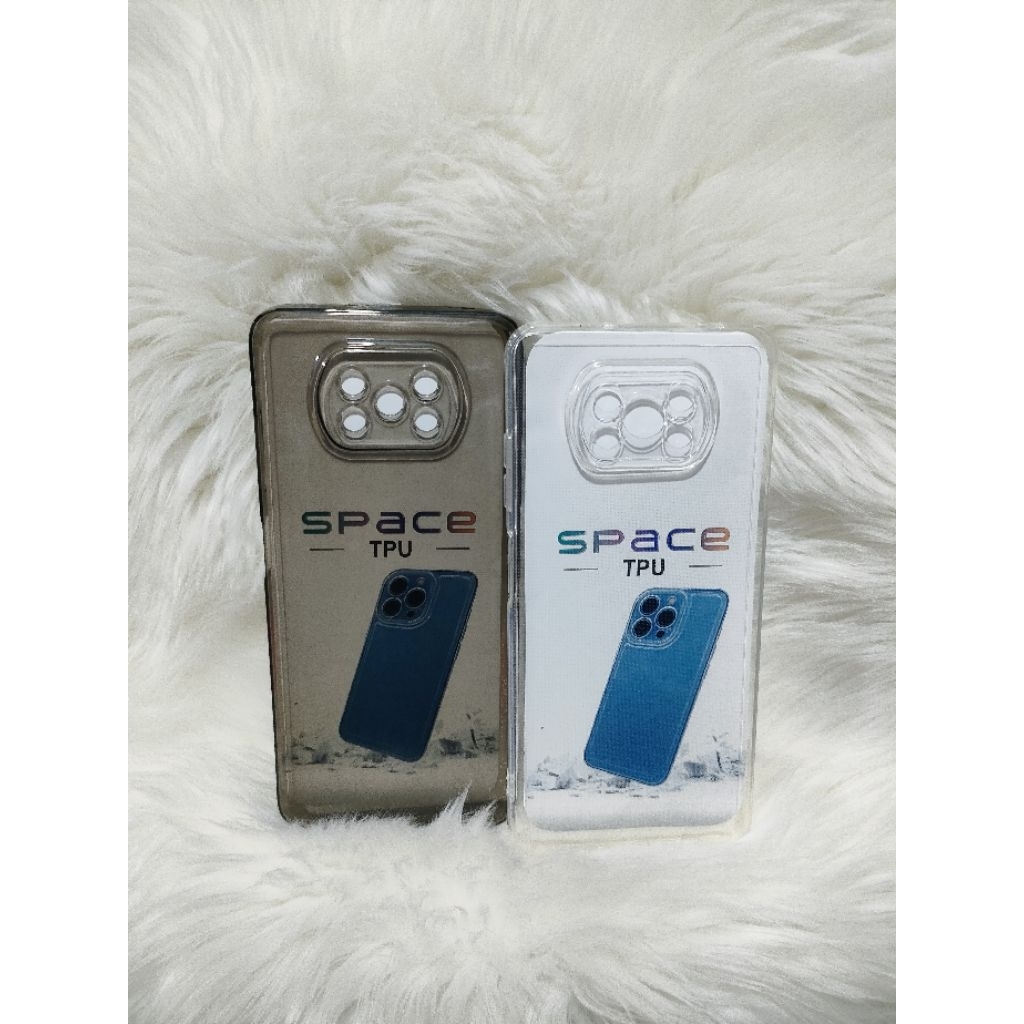 Silikon Space Original Tpu Poco X3 X3 Pro Poco X3 NFC SoftCase Clear Bening Transparan Black Hitam