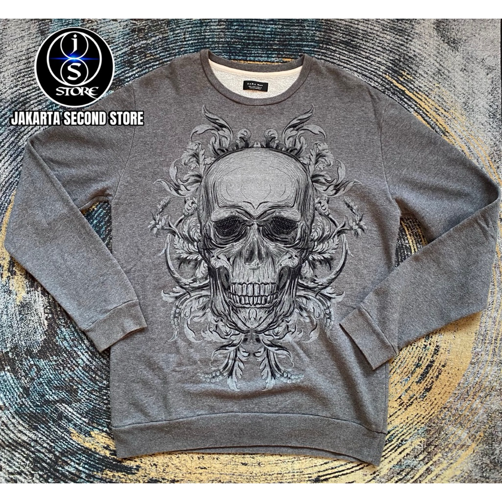Crewneck Zara Man Tengkorak