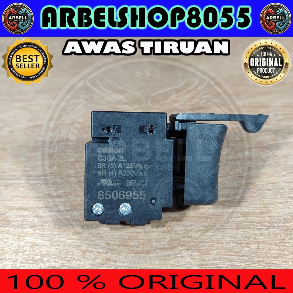 SWITCH C3GA-2L MESIN BOR 13MM MAKITA HP 1630 PN 650695-5 SWITCH SAKLAR ON OFF MESIN BOR HP1630 ORIGI