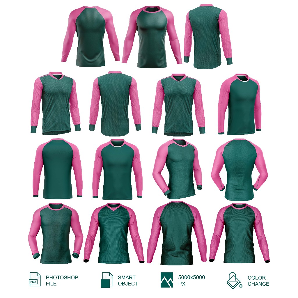 Mockup Jersey Lengan Panjang part 3 - PSD