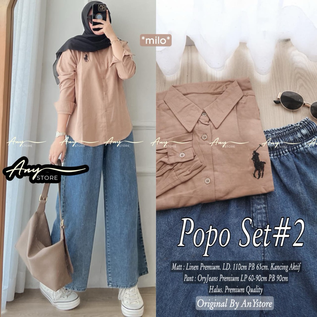 POPO STARY SET ORIGINAL BY ANY STORE | PIXEL SET • CLAUDYA • MARINO #7 • YURI SET PAKAIAN SETELAN  A