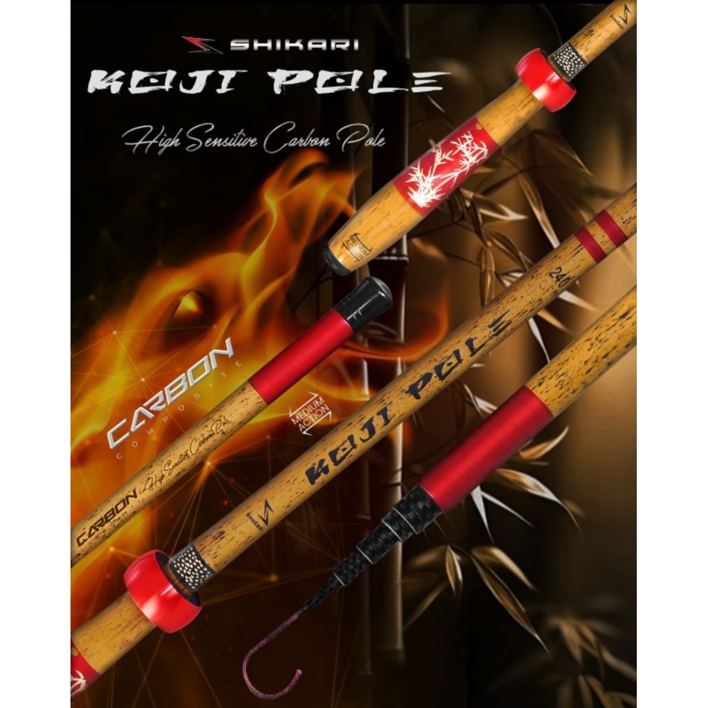 TEGEK SHIKARI KOJI 300 360 / TEGEK POLE / TEGEK LENTUR CARBON