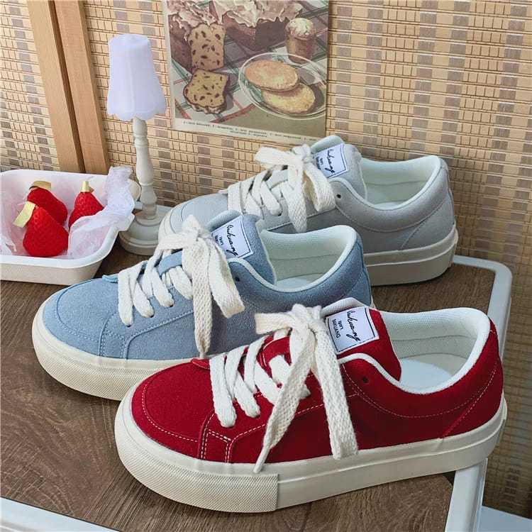 Sepatu Canvas Jeans FOOTFU Bertali Wanita Pria Sepatu Kanvas Inject