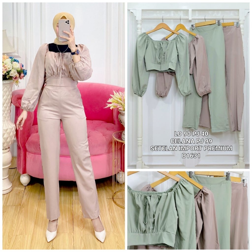Pakaian Baju Setelan oneset set Wanita Jocellyn005 B1531
