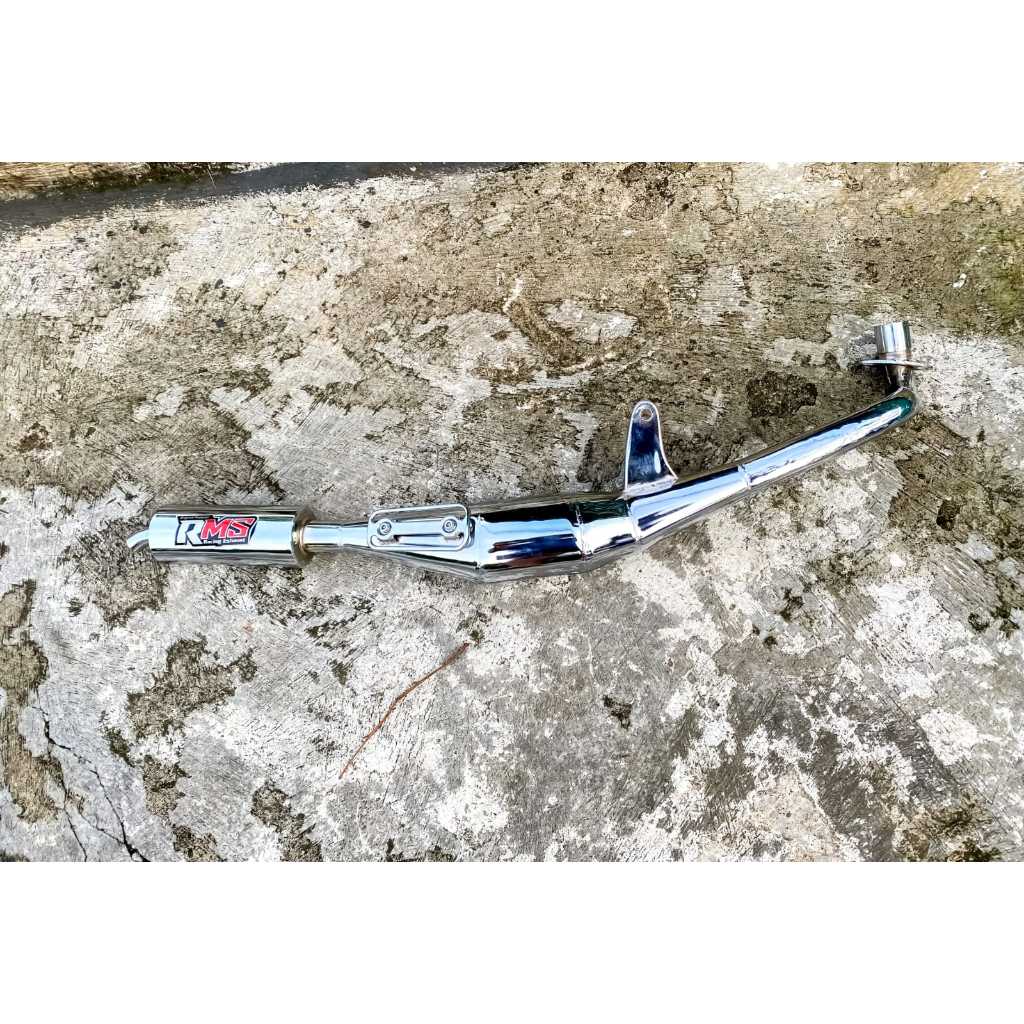 Knalpot Racing RC100 Bravo Sprinter untuk Motor Suzuki Motorcycle - rc 100 bravo sprinter Chroome