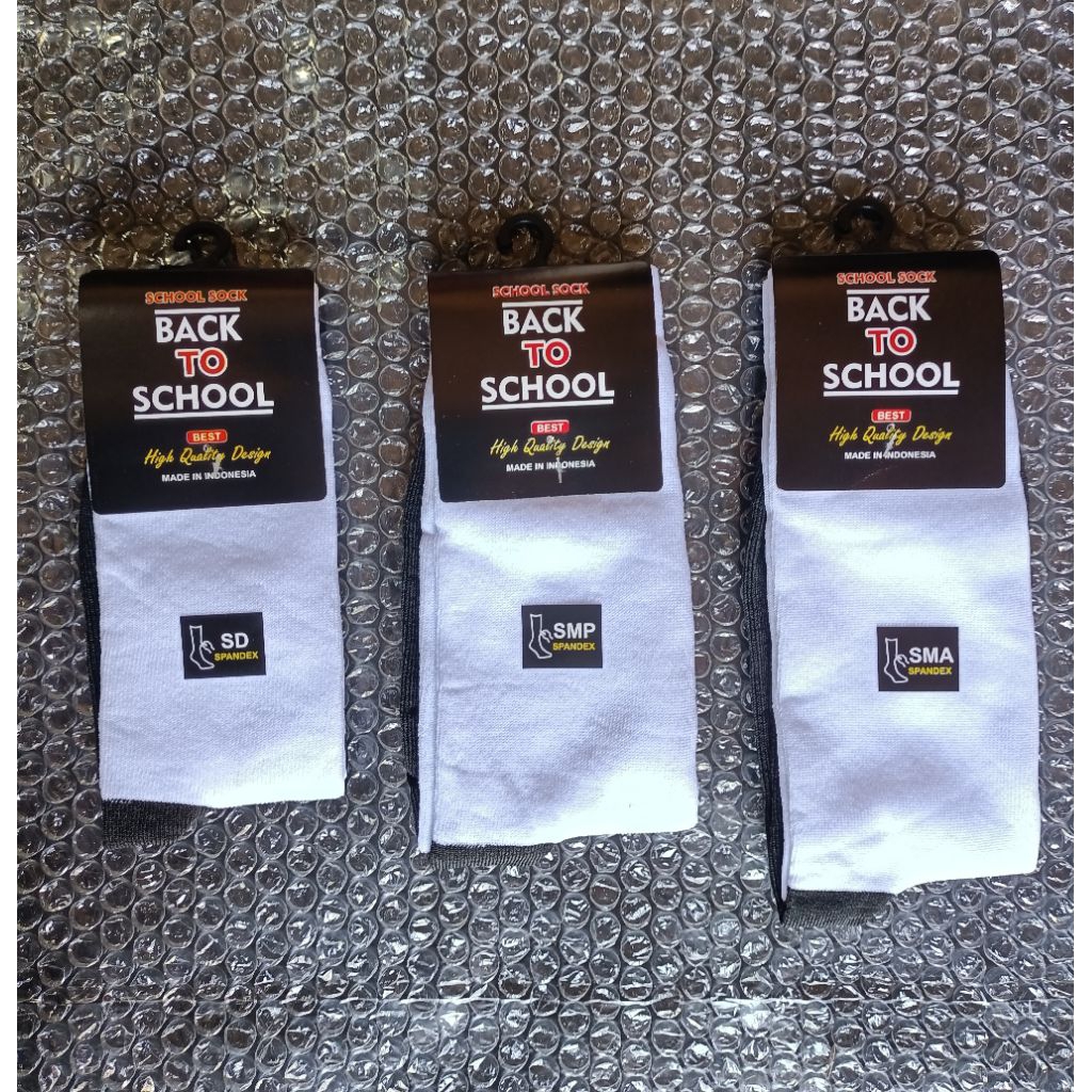 Kaos Kaki Anak Sekolah Putih Hitam , Kaos Kaki Premium