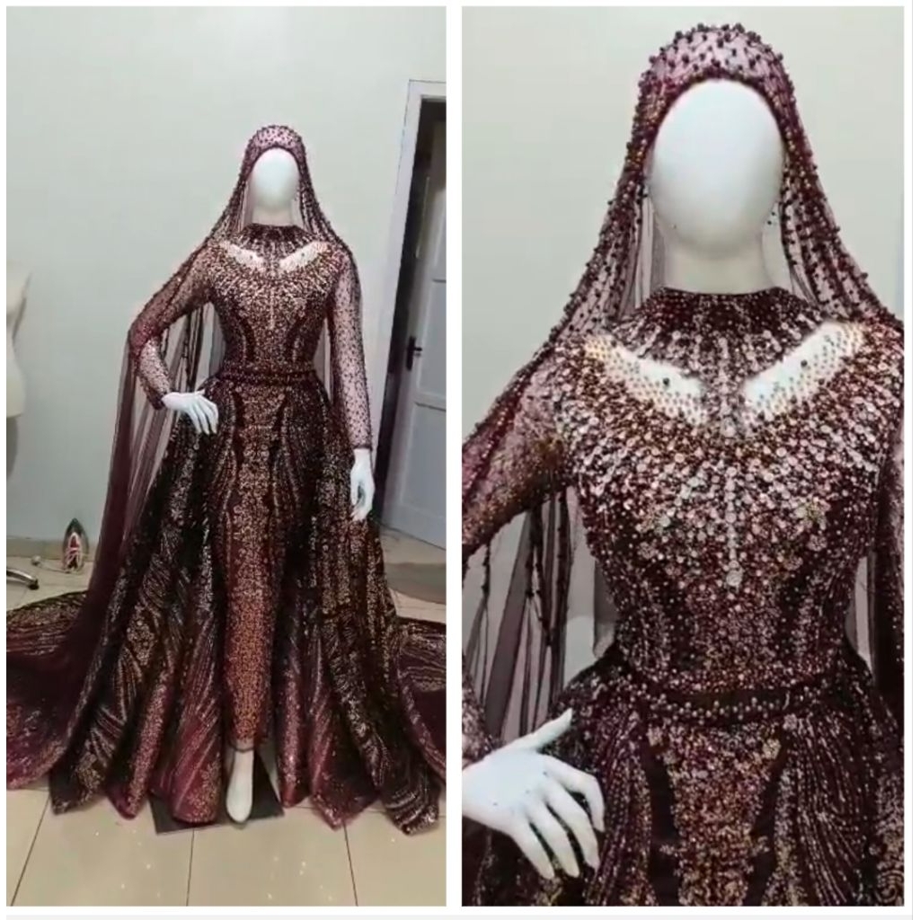 TERBARU//GAUN SLIM BATIK PRADA MEWAH BEREKOR//BAJU BATIK//GAUN