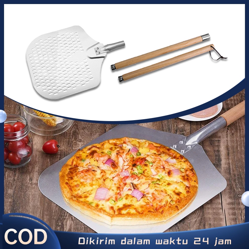 133cm Sekop Pizza Dapat Dilepas Pizza Peel Shovel Pizza Sekop Pizza Shovel Spatula Pizza Peel Dengan