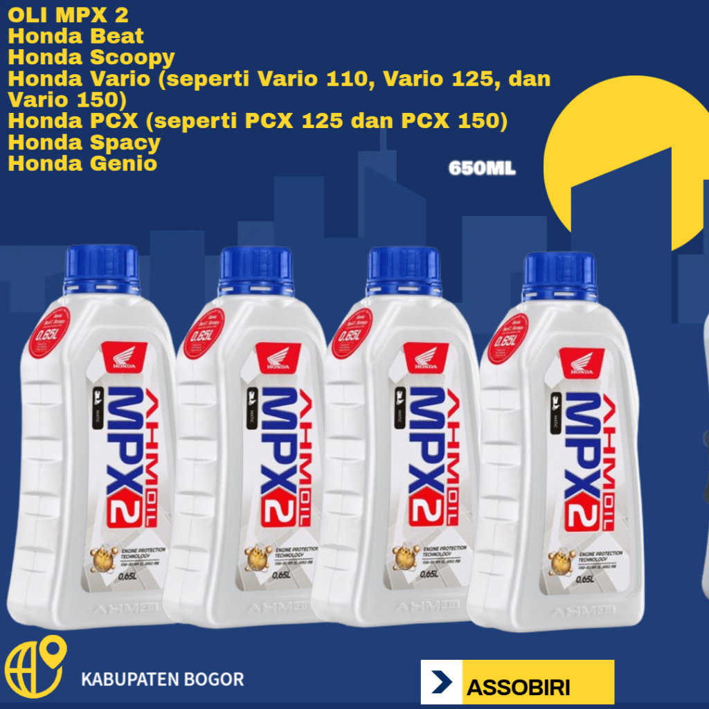 Oli MPX2 0,65L Beat Scoopy Genio AHM Original Honda / Oli Mpx2 Matic