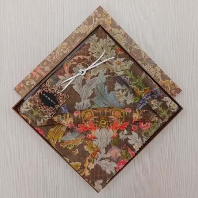 ButtonScarves Royale Grandeur Square - Olivine - Preloved