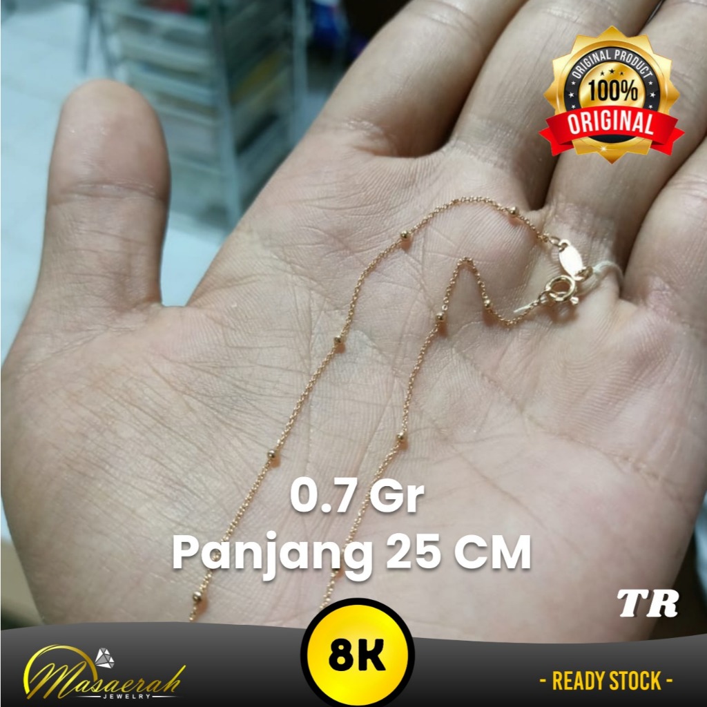 Gelang Kaki Emas 8K 0.7 Gram