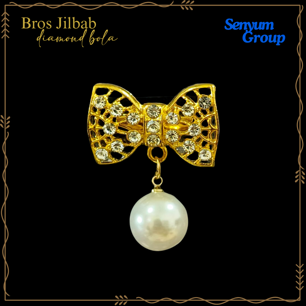Bros Mutiara Elegan Aksesoris Jilbab / Bros Baju Wanita Kekinian