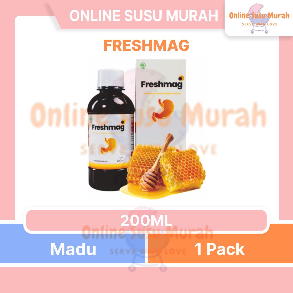 FRESHMAG MADU HERBAL ALAMI 200ML - ATASI MASALAH LAMBUNG MAAG DAN GERD PRLA