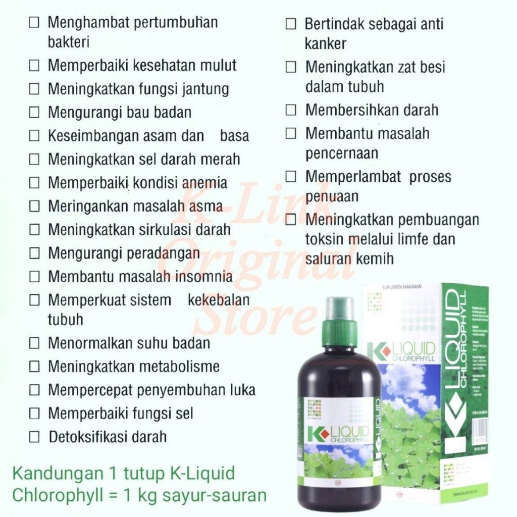 K.LIQUID CHLOROPHYLL