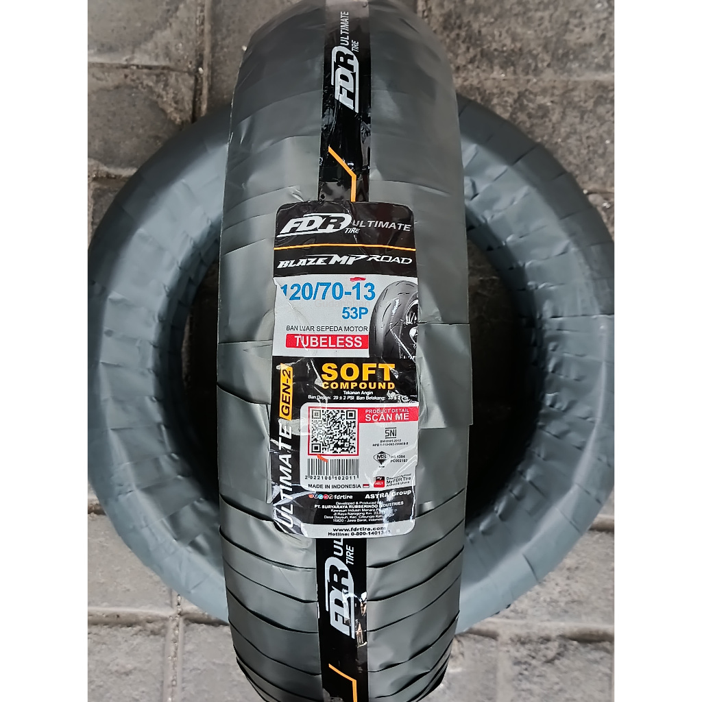 Ban Luar tubeless 120/70-13 140/70-13 Soft Compound Blaze MP FDR Ultimate Ban Depan belakang Nmax 15