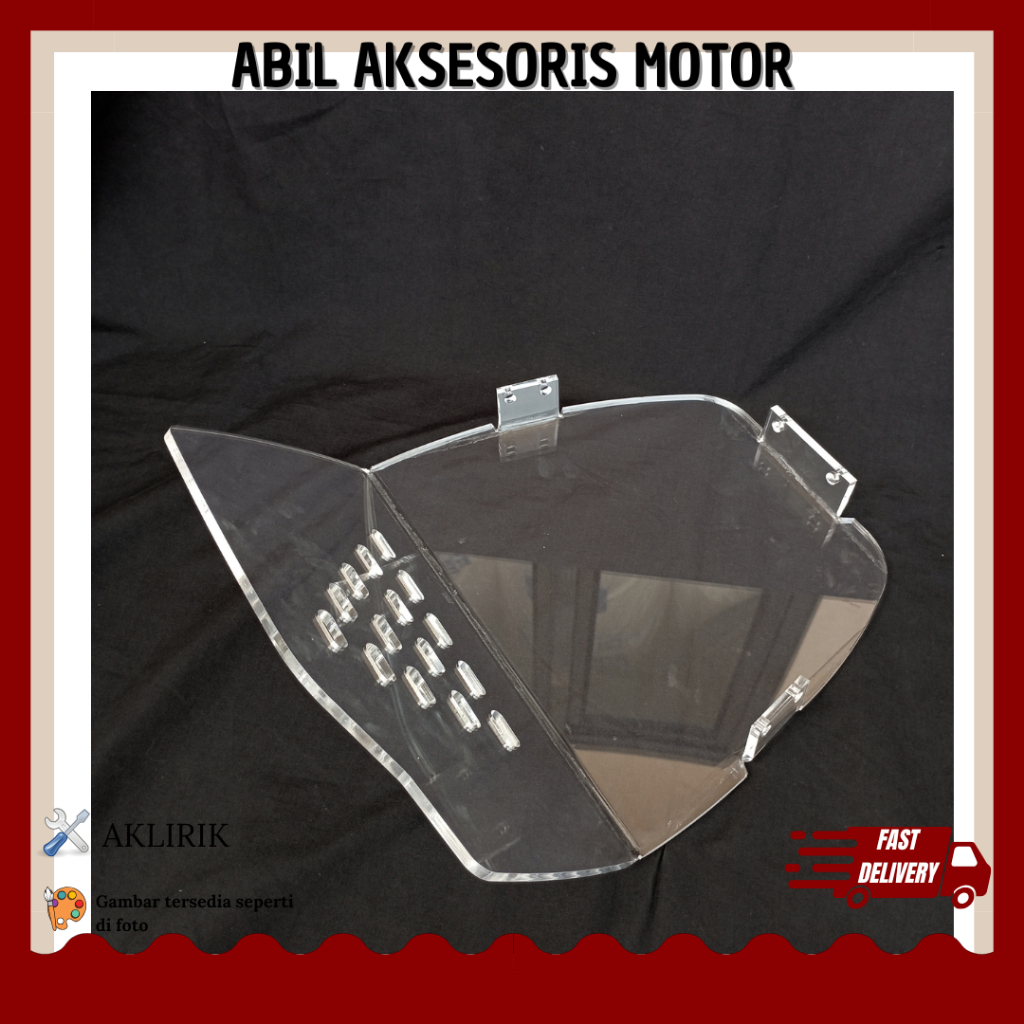 SEKAT BAGASI MIKA PCX PEMBATAS BOX PCX DOWNDRAFT TRANSPARANT PCX 160