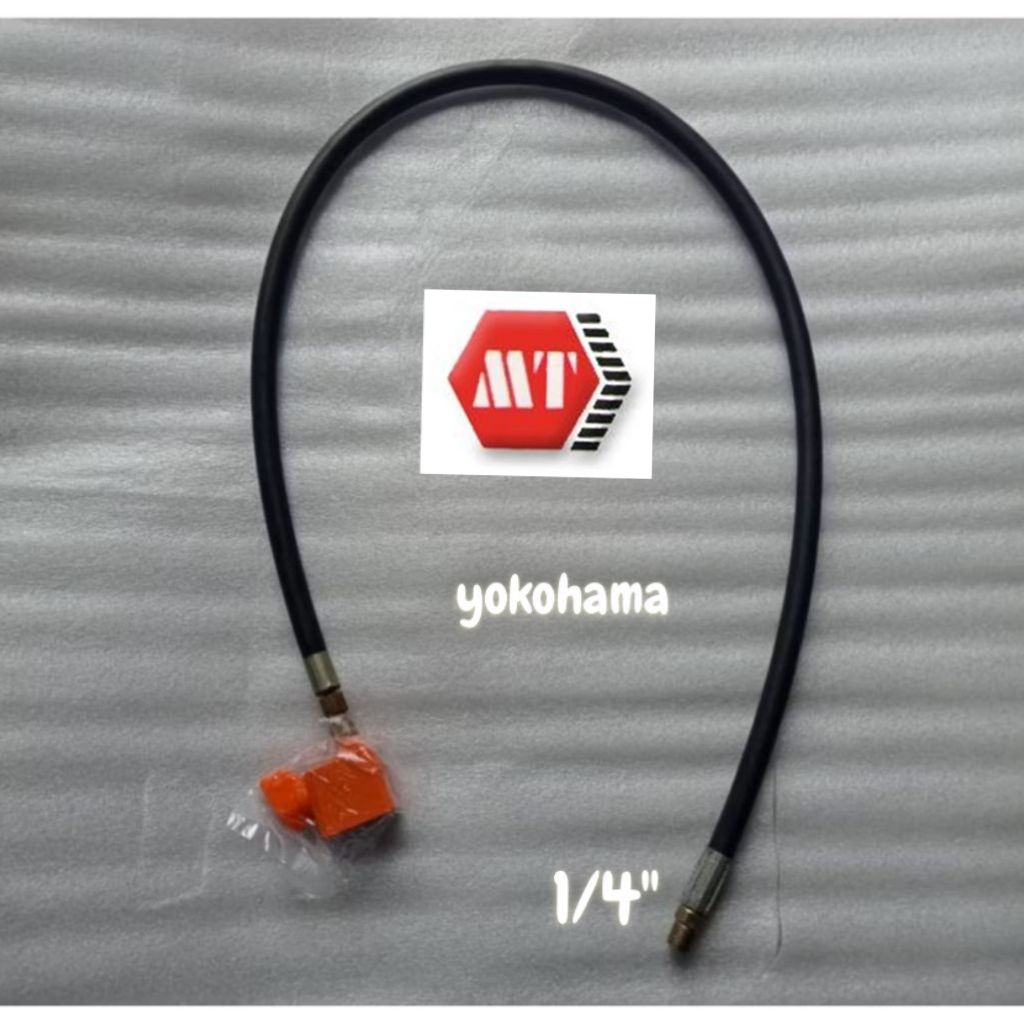 Selang Gas LPG 12kg 1/4"inch YOKOHAMA + Regulator Zeppelin