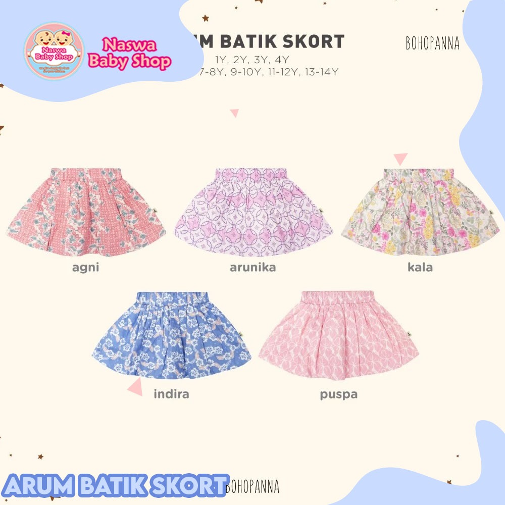 Bohopanna Arum Batik Skort Rok Anak Cewek