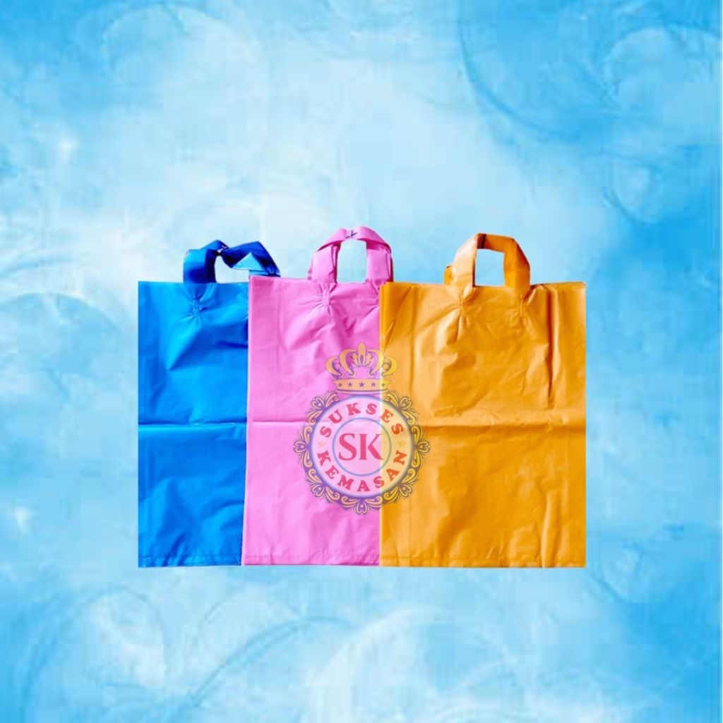 Tas Plastik Warna /Tas Hajatan/Shopping Bag warna/Kantong Plastik Warna UK 25x30
