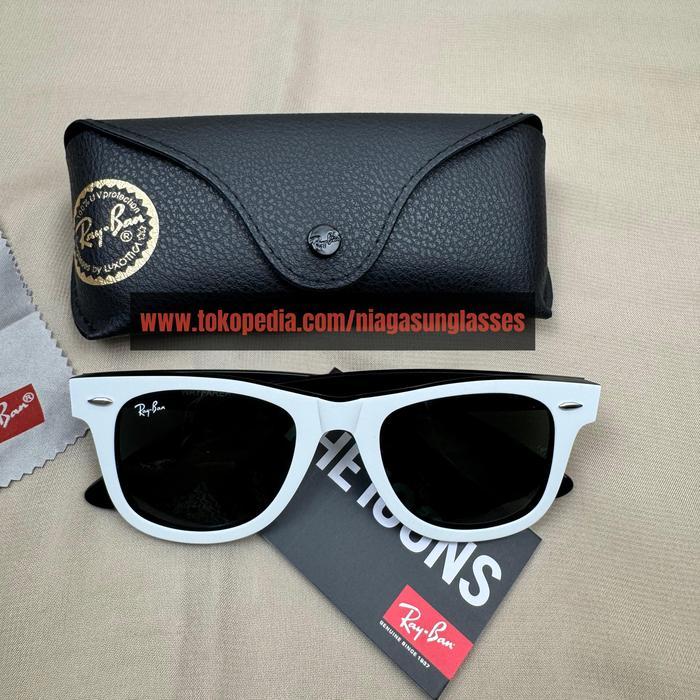 Kacamata Rayban Wayfarer RB2140 956 White Second Original