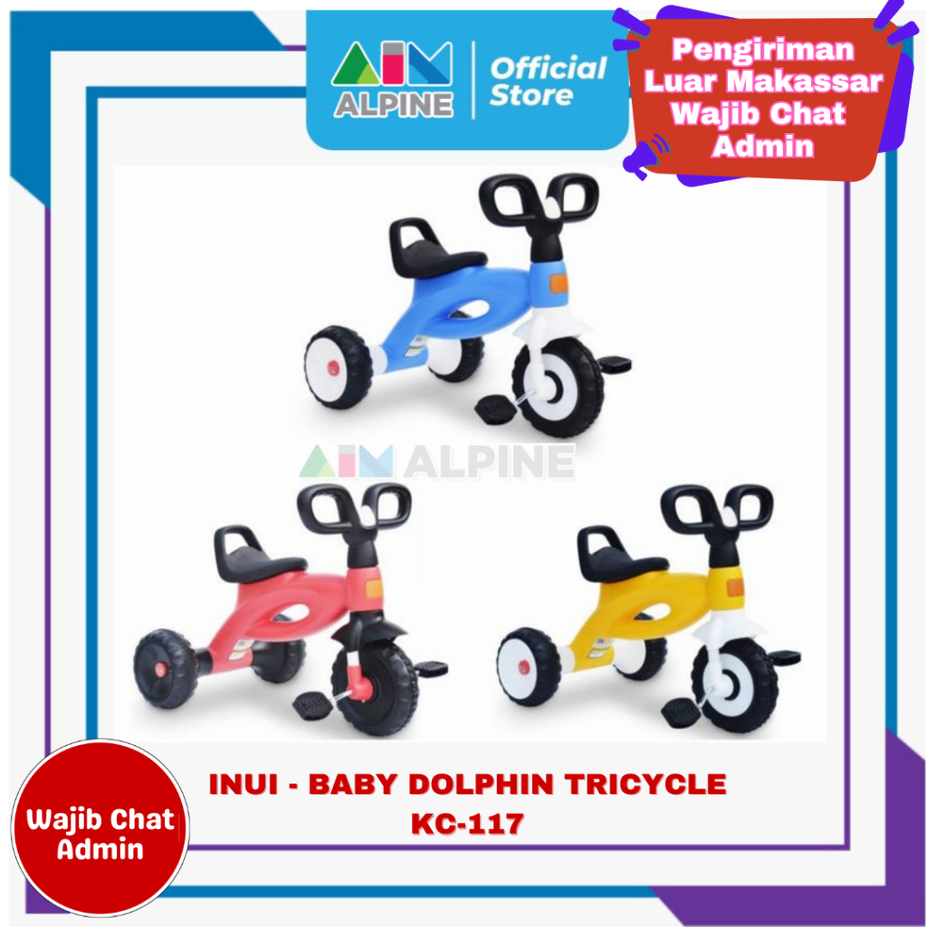INUI SEPEDA RODA TIGA - BABY DOLPHIN TRICYCLE KC-117