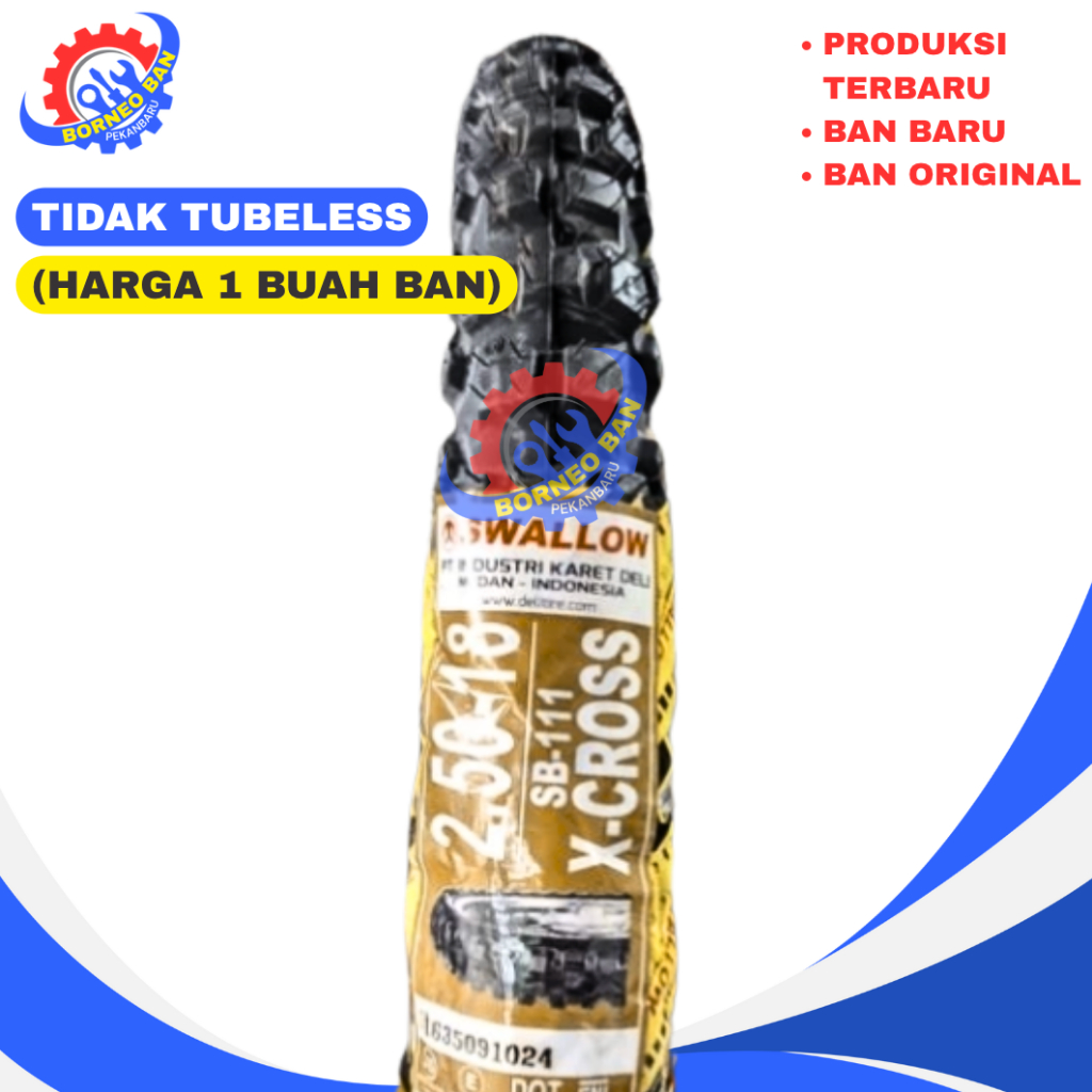 (1 BUAH) BAN CANGKUL SWALLOW RING 18 SWALLOW XCROSS 250-18 X CROSS SWALLOW 250 18 RING 18 BAN LUAR