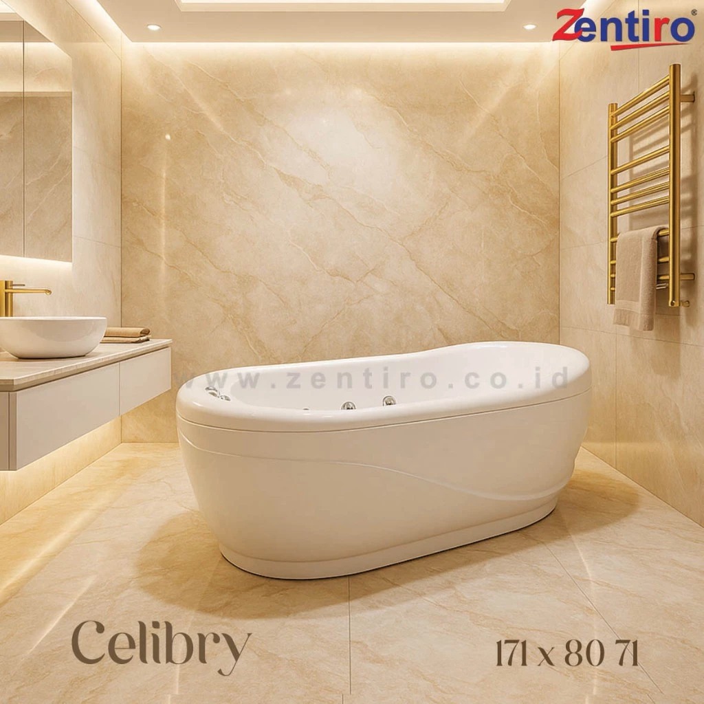 ZENTIRO Bathtub Jacuzzi Standing Celibry Whirlpool Marble
