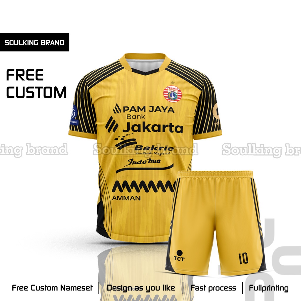 Baju Jersey Bola Persija 2025 / 2026 Goalkeeper Home Away Third Liga 1 Indonesia Free Custom Nama Wa