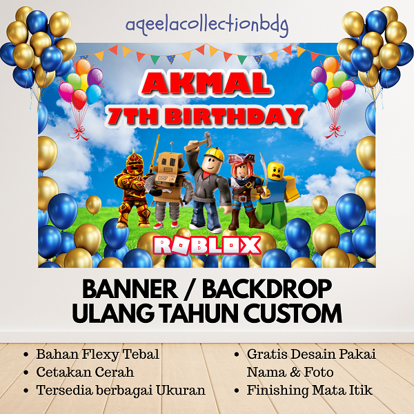 Backdrop Banner Ulang Tahun Anak Custom - Spanduk Khitan, tedak siten dll