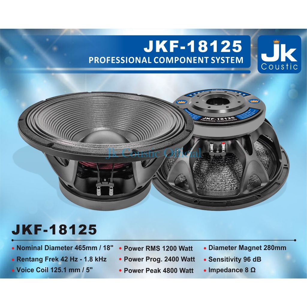 Speaker 18 Inc JKF 18125 Jk Coustic Speaker Sub 18 Inch