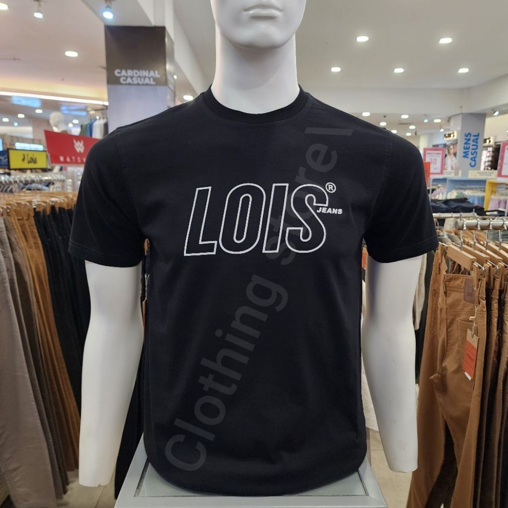 LOIS ORIGINAL kaos pria lengan pendek hitam KSL2429