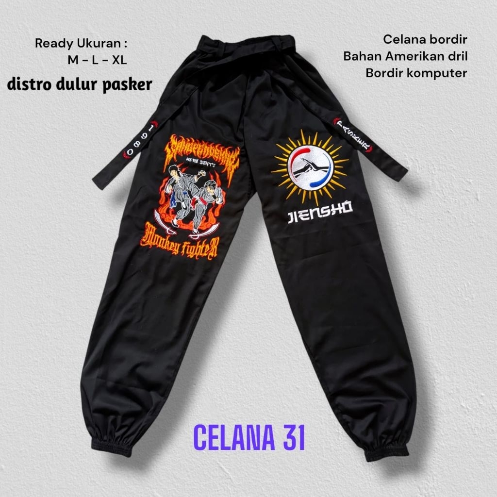 celana ikspi bordir celana beladiri ikspi bahan drel celana 31