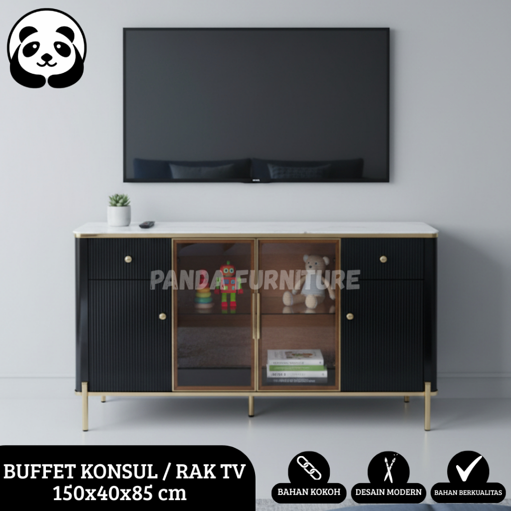 BUFFET KONSUL IMPORT / BUFFET TV IMPORT / BUFFET MULTIFUNGSI / MEJA BUFFET TV MEWAH BERKUALITAS