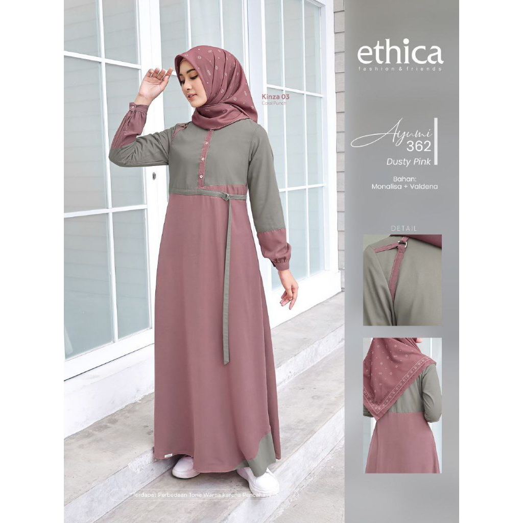GAMIS ETHICA AYUMI 362 DUSTY PINK / GAMIS ETHICA AYUMI / GAMIS ETHICA ORIGINAL / GAMIS REMAJA / GAMI