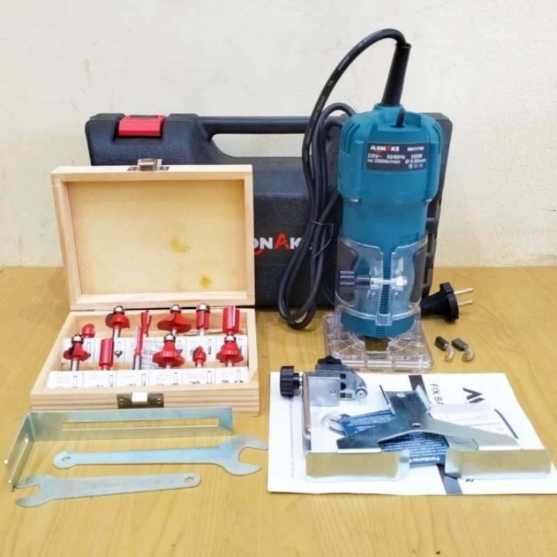 Mesin Profil Kayu Wood Trimmer Router paket Mata Router Trimmer Profil 12 PCS