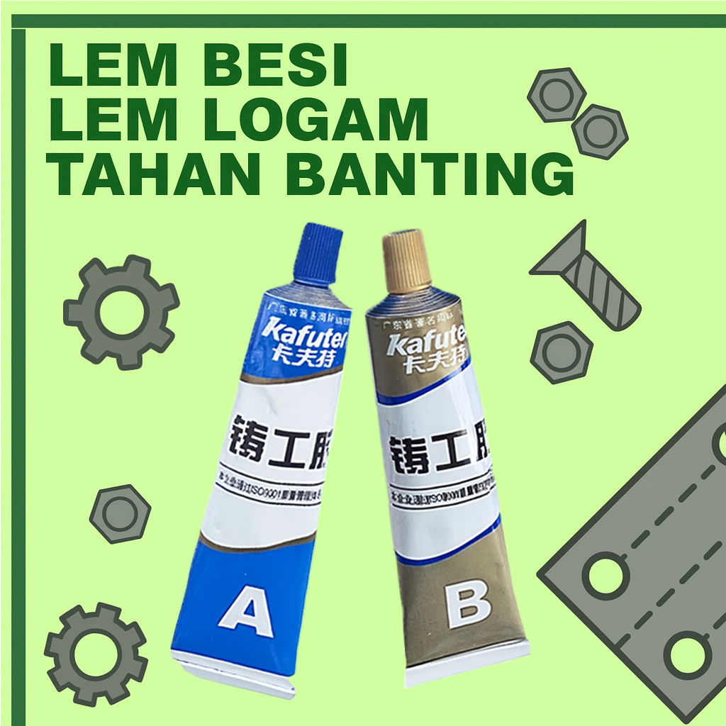 lem ab besi kastor epoxy kuat tahan panas knalpot ( Refill )
