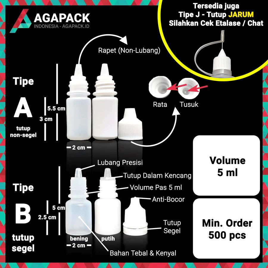 Botol Tetes 5ml Botol Plastik
