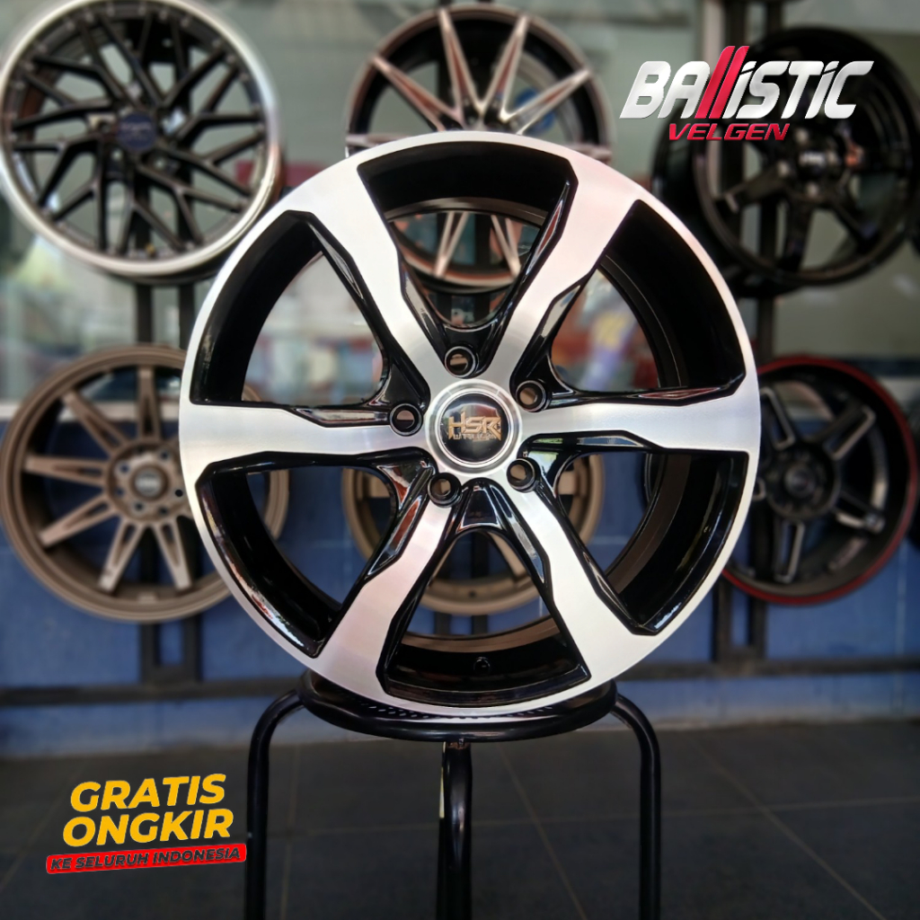 Velg Mobil Standart Innova Rinorn R17 Lebar 7 ET42 Warna Radiant Black Pelek HSR Tulehu Ring 17