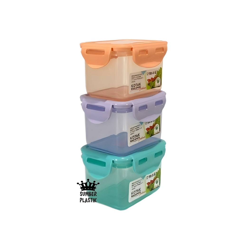 GREEN LEAF 7202 Kotak Makan 330 ML LOCK 4 SEAL WARE