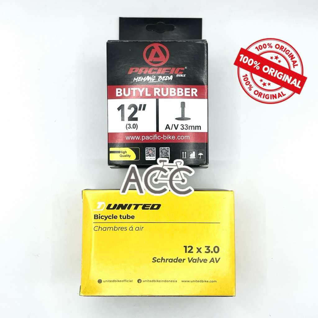 Ban dalam sepeda 12 x 3.0 United Sepeda ban jumbo