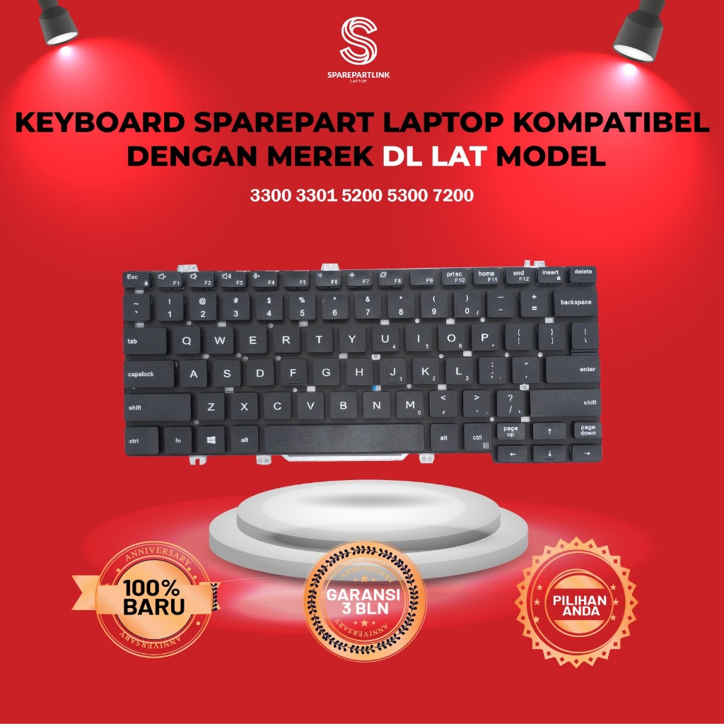 Keyboard Laptop Dell Latitude 3300 3301 5200 5300 7200 7300
