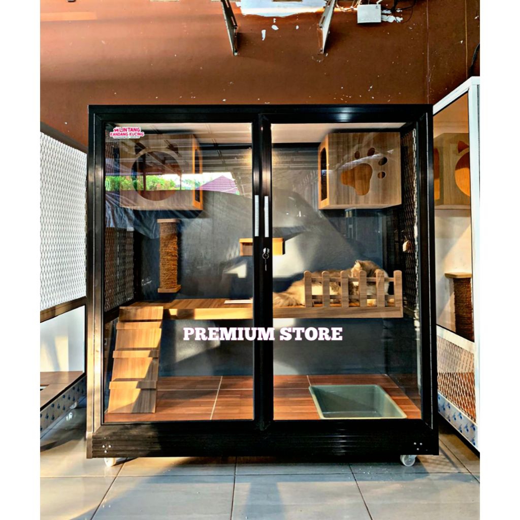 kandang kucing alumunium