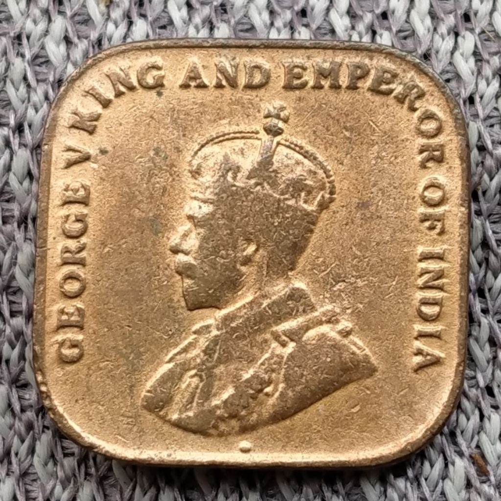 Koin Kuno Straits Settlements 1 Cent Kotak tahun 1926 King George V