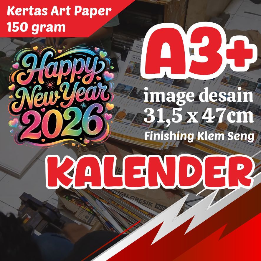 KALENDER 2026 custom desain template  tanpa minimal order