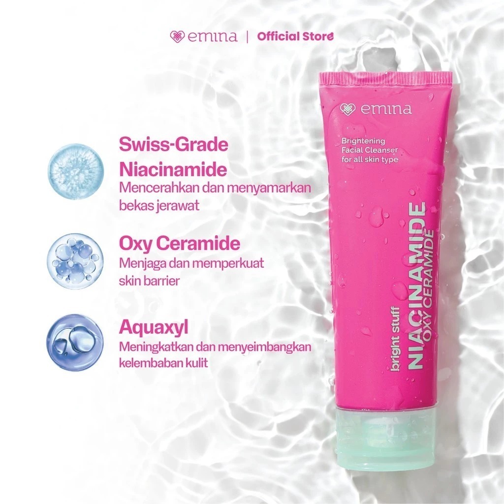 Emina Bright Stuff Cleanser Niacinamide Ceramide