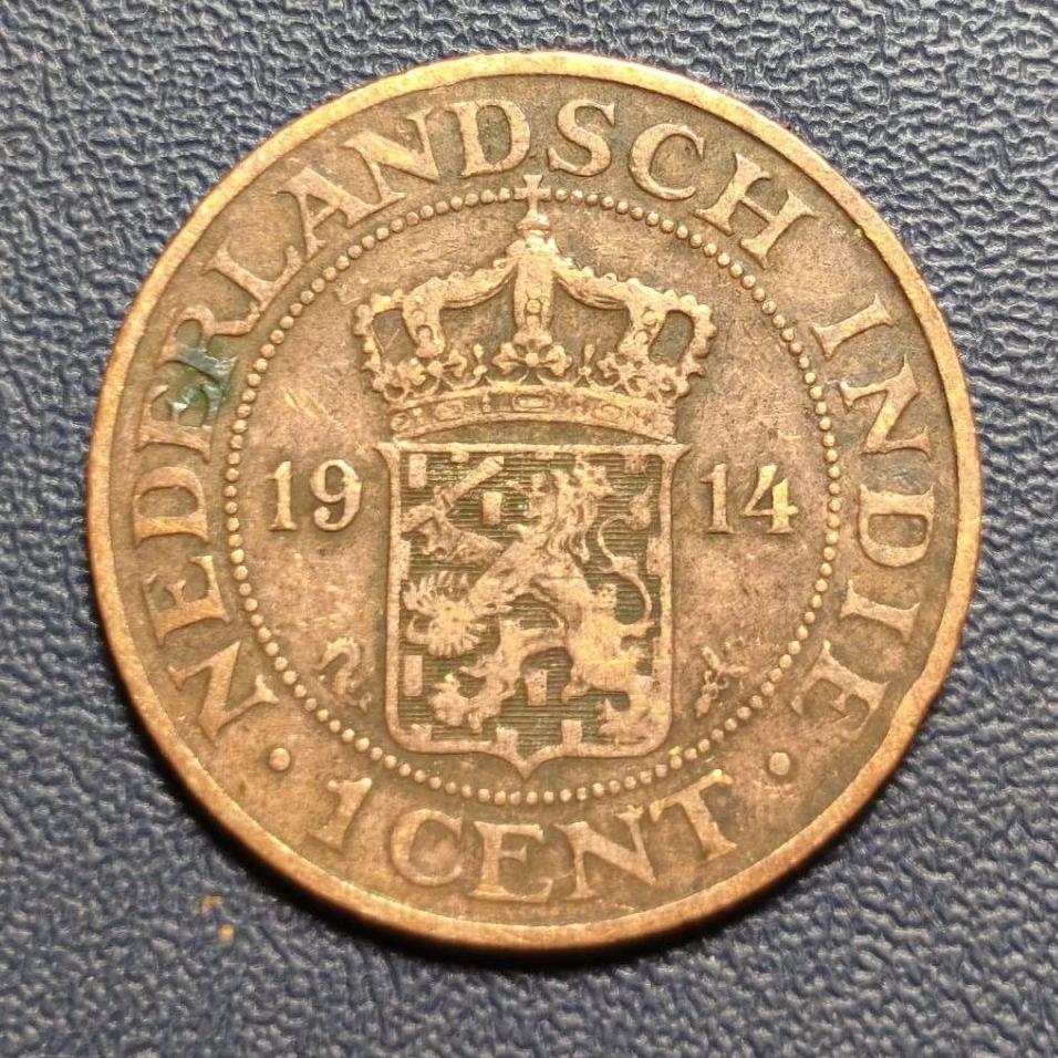 Koin 1 Cent Nederlandsch-Indische Tahun 1914
