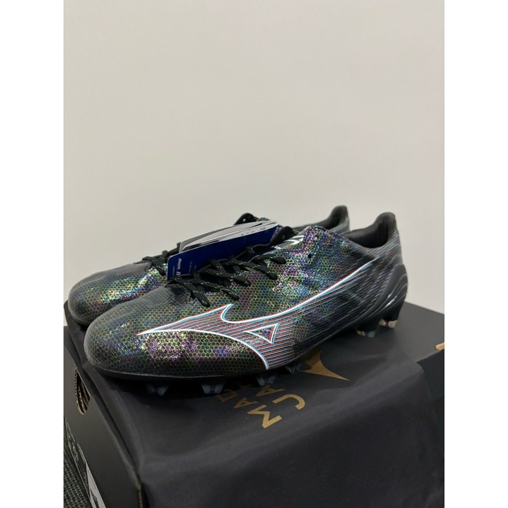 Sepatu Bola Mizuno Alpha JAPAN FG Black (BNIB Full Set)
