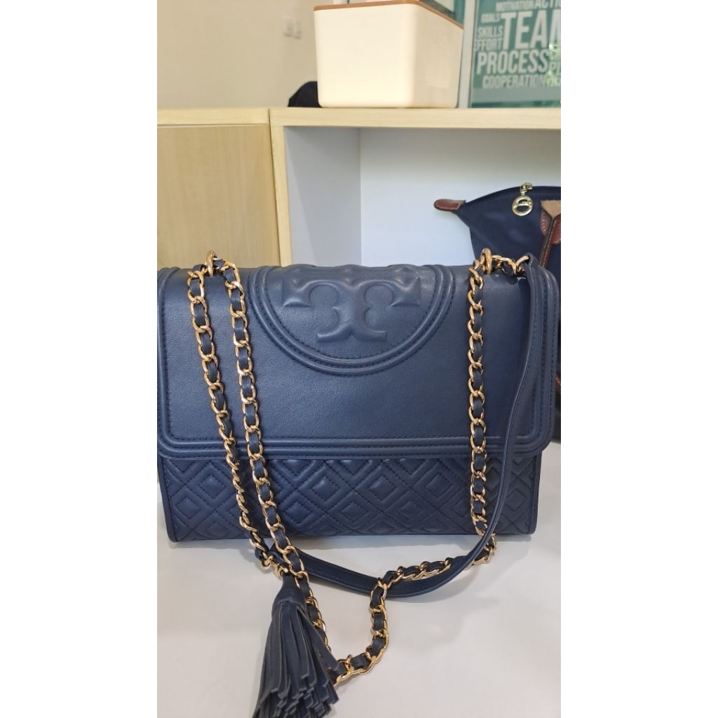 TB fleming navy gen 1 authentic preloved mulus. bag only