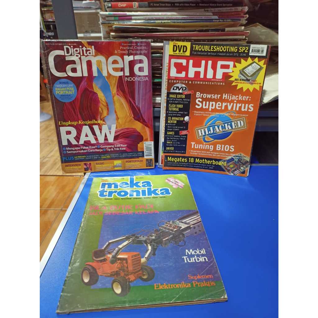 3 BUKU BEKAS MAJALAH KOMPUTER DAN ELEKTRONIK RAW
